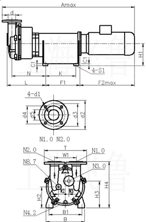 2BV5110、2BV5111、2BV5121、2BV5131、2BV5161外形及安裝尺寸